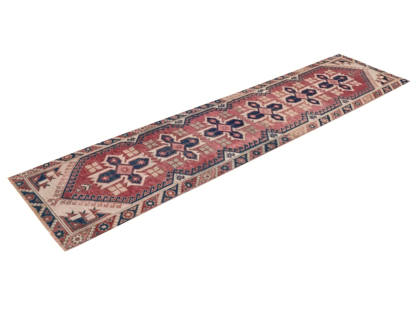 Anatolia Runner Rug 2x10 , Carpet runner, Turkish Oushak Vintage Runner Rug, Handmade Rug, Floor Runner rug, Hallway Rug, Kitchen rug, 9964