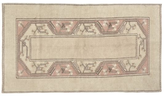 Neutral Oushak Rug, Turkish Rug Area, Vintage Rug Beige, 4x7 Rug, Handmade Anatolia Rug, Carpet rug, Muted Beige Faded Turkish Rug, 9669