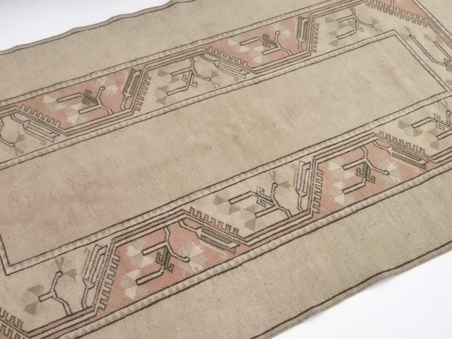 Neutral Oushak Rug, Turkish Rug Area, Vintage Rug Beige, 4x7 Rug, Handmade Anatolia Rug, Carpet rug, Muted Beige Faded Turkish Rug, 9669