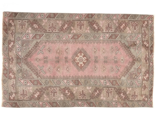 Small Antique Oushak Rug, Turkish Vintage Oushak Rug, Bedroom rug, Unique Rug, Anatolia rug, Handmade rug, Area rug 4x6, 10050