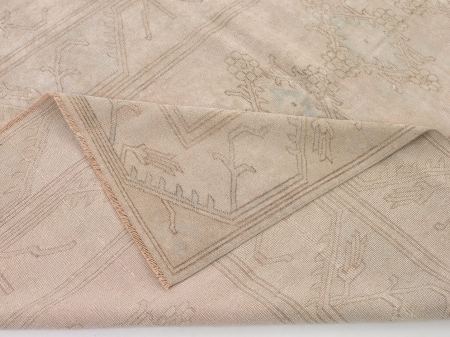 Turkish Rug Neutral, Vintage Rug, Oushak Rug, Beige Handmade Wool Rug, Area Rug 6x9, Beige Rug Turkey , Rug Living room, 9945