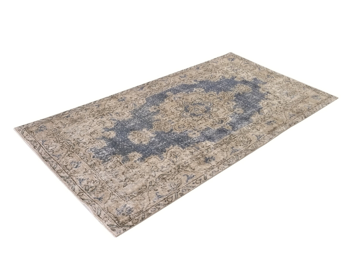 Navy Blue Oushak Rug, Turkish Rug, Vintage Rug, Handmade rug, Carpet rug, Area rug 4x7, One of a kind rug, Bedroom rug, Office rug, 9603