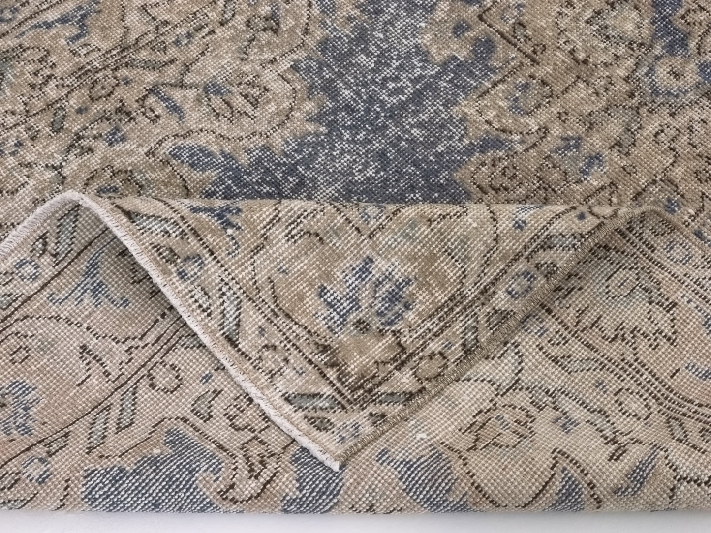 Navy Blue Oushak Rug, Turkish Rug, Vintage Rug, Handmade rug, Carpet rug, Area rug 4x7, One of a kind rug, Bedroom rug, Office rug, 9603
