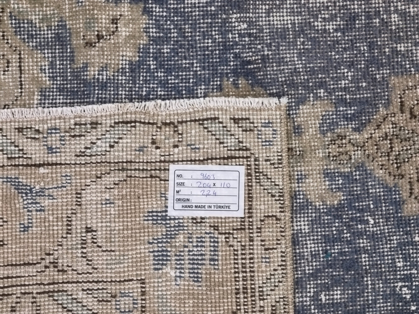 Navy Blue Oushak Rug, Turkish Rug, Vintage Rug, Handmade rug, Carpet rug, Area rug 4x7, One of a kind rug, Bedroom rug, Office rug, 9603