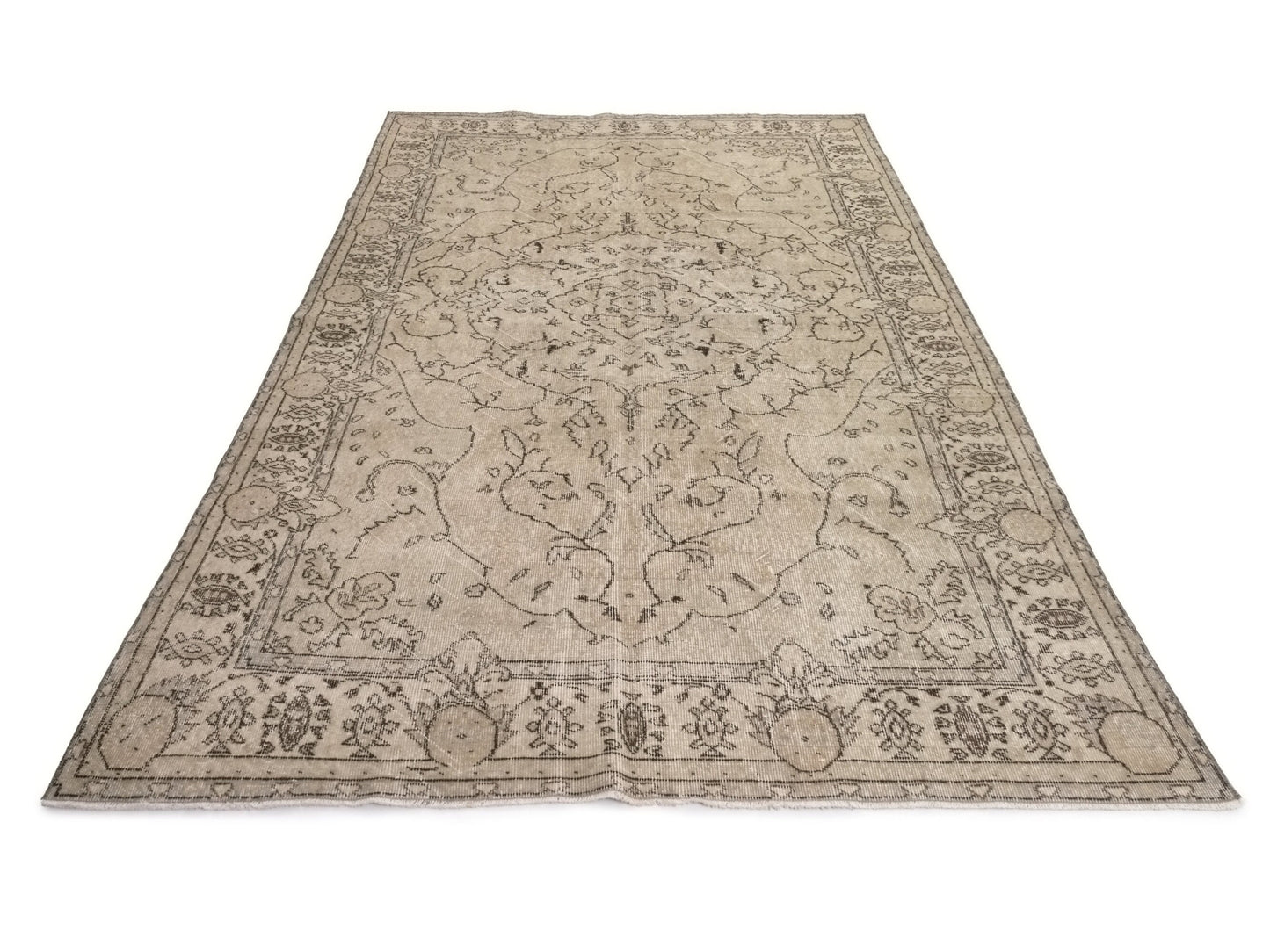 Antique Oushak Rug, Vintage Carpet Rug, Turkish Vintage Rug, Floral Rug, Old Handmade Area Rug, Primitive Rug, Unique rug, 6x10 Rug, 9561