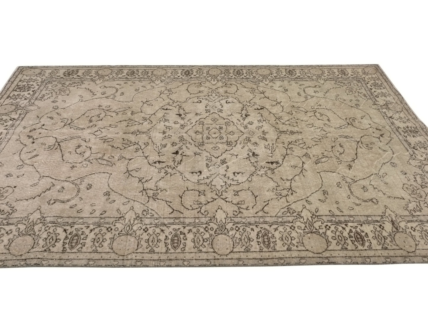 Antique Oushak Rug, Vintage Carpet Rug, Turkish Vintage Rug, Floral Rug, Old Handmade Area Rug, Primitive Rug, Unique rug, 6x10 Rug, 9561