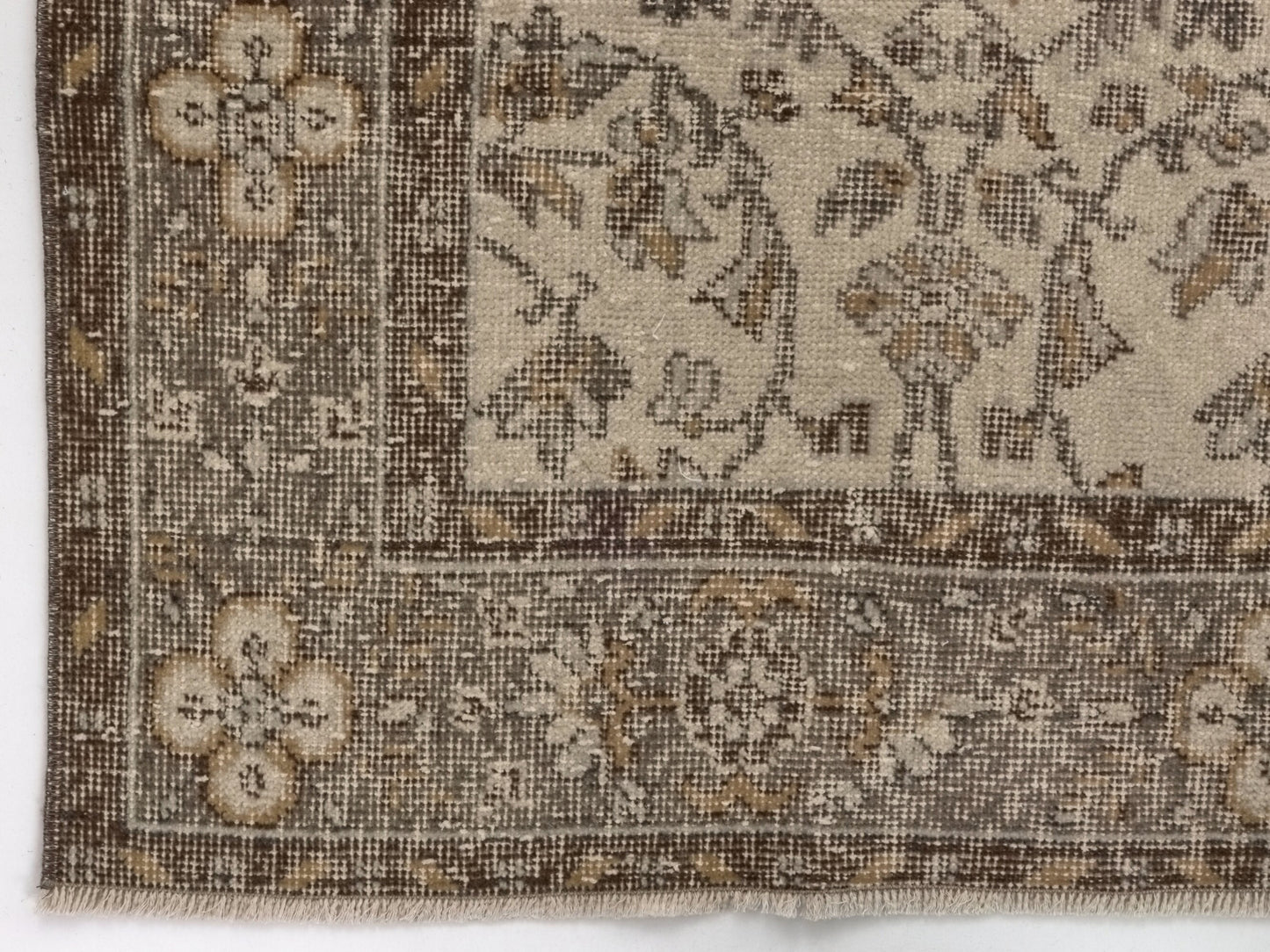 Natural Area rug, Turkish Oushak Rug, Vintage Handmade rug, Turkish Carpet, One of a kind rug, Floral rug, 6x9 Rug, Rug Bedroom, 9578