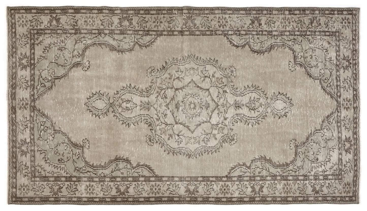 Area Rug 5x9, Turkish Vintage Rug, Oushak Carpet Rug, Neutral Handmade Rug, Living room rug, Turkey rug, Mid-Century Old Vintage Rug, 9560