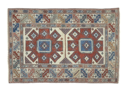 4x6 Area rug, Antique Handmade Vintage Rug, Anatolian Turkish Oushak Rug, Ethnic Neutral Rug, Tribal rug , Small Carpet Rug, 9452