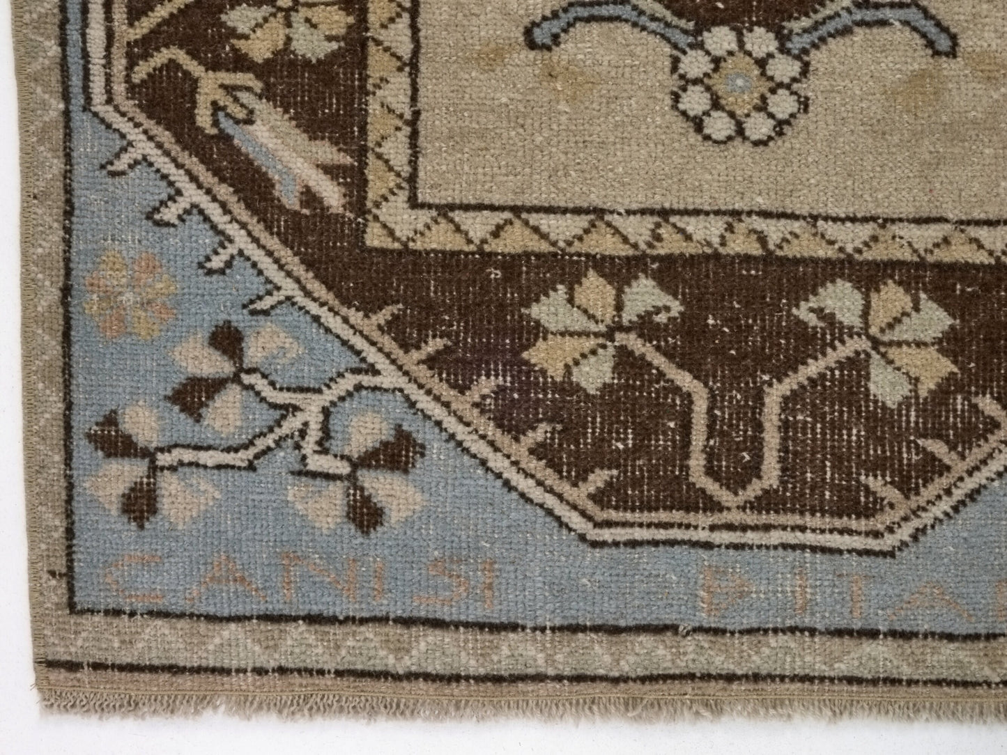 Turkish Vintage Oushak Runner Rug, 3x7 Rug Runner, Carpet Runner, Entryway rug, Hallway rug, Kitchen rug, Runner, Anatolia rug, 9550
