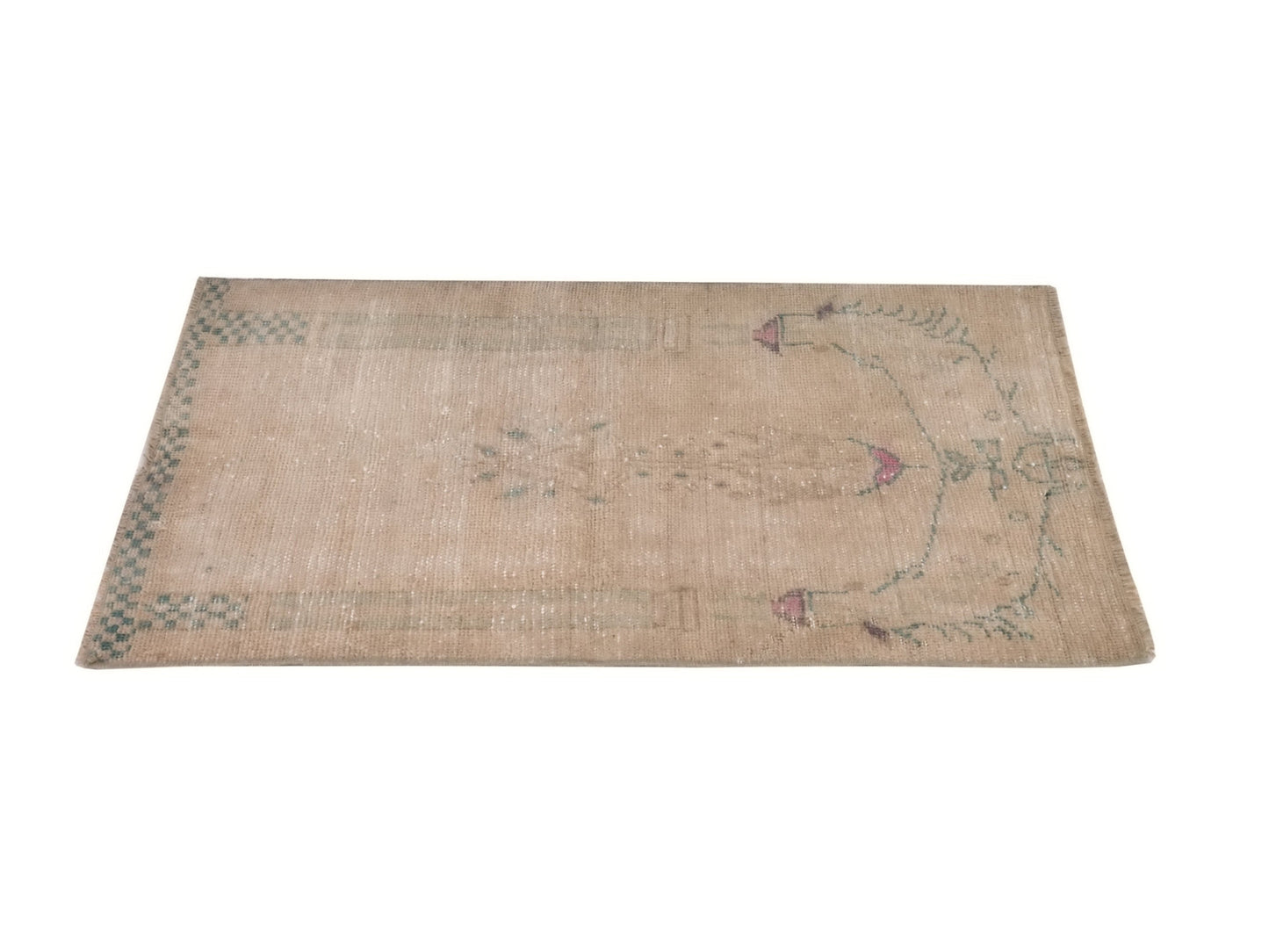 Small Oushak Rug, Vintage Rug, Turkish Rug, 3x3 Rug, Door mat rug, Bath mat rug, Handmade Small Carpet rug, Entrway rug, 8735