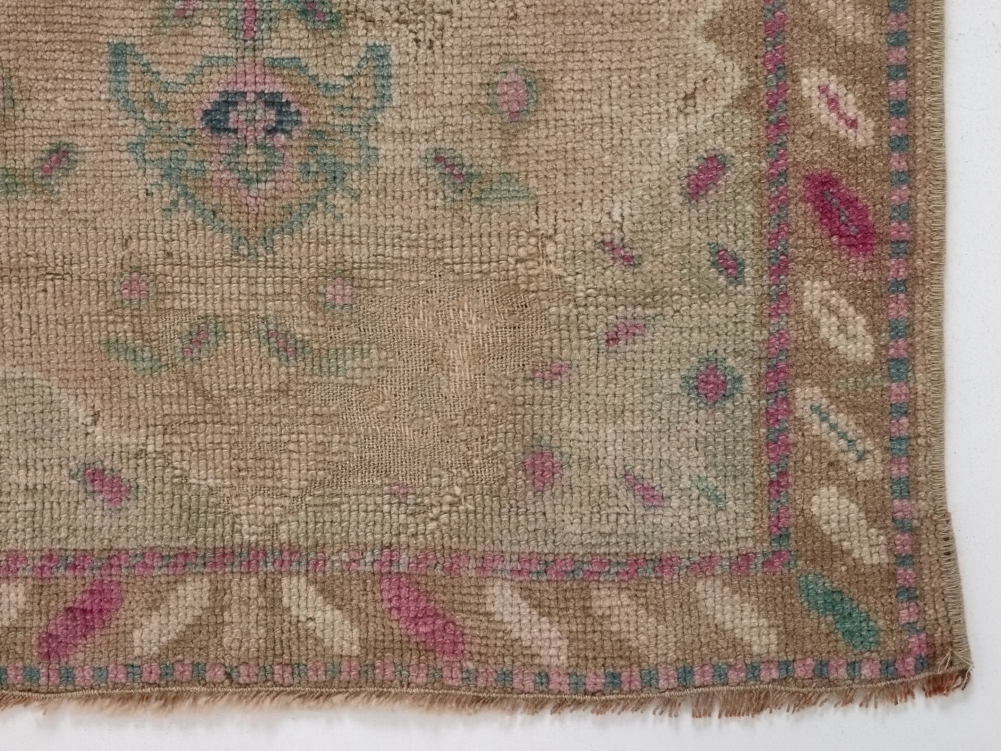 Vİntage Rug, Anatolian Rug, Oushak Rug , Handmade rug, Neutral Rug, Small Rug 3x4 Rug ,Wool Rug , Turkey rug, One of a kind Rug, 9126