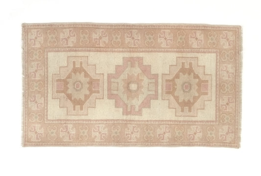 3x5 Turkish Vintage Oushak Rug, 3x5 Rug, Faded rug, Area rug, Neutral rug, Bedroom rug, One of a kind rug, Carpet rug, Anatolia rug, 9092