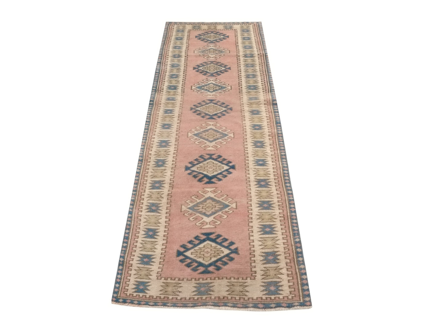 Turkish Vintage Oushak Runner Rug, 3x9 Rug Runner, Carpet Runner, Entryway rug, Hallway rug, Kitchen rug, Runner, Anatolia rug, 9080