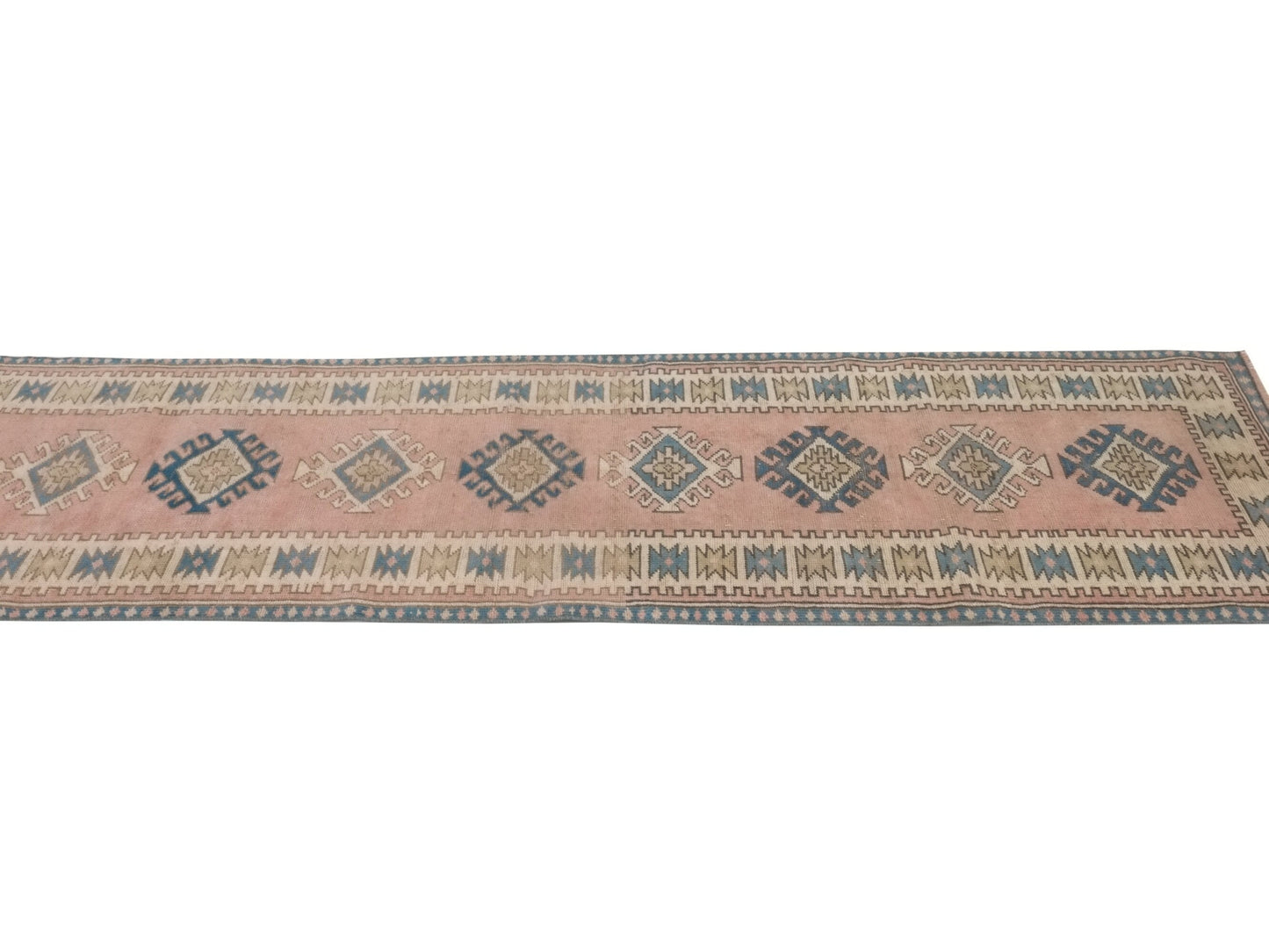 Turkish Vintage Oushak Runner Rug, 3x9 Rug Runner, Carpet Runner, Entryway rug, Hallway rug, Kitchen rug, Runner, Anatolia rug, 9080