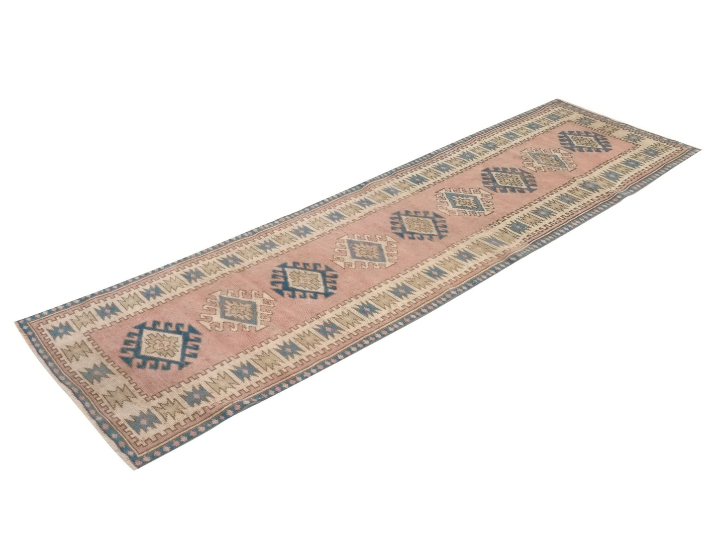 Turkish Vintage Oushak Runner Rug, 3x9 Rug Runner, Carpet Runner, Entryway rug, Hallway rug, Kitchen rug, Runner, Anatolia rug, 9080