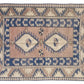 Geometric Turkish rug, Anatolia Rug, Oushak Rug, Vintage Rug, Unique rug, Wool rug, Handmade rug, Small rug 4x5, Entryway rug, 9062