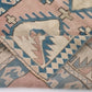 Geometric Turkish rug, Anatolia Rug, Oushak Rug, Vintage Rug, Unique rug, Wool rug, Handmade rug, Small rug 4x5, Entryway rug, 9062
