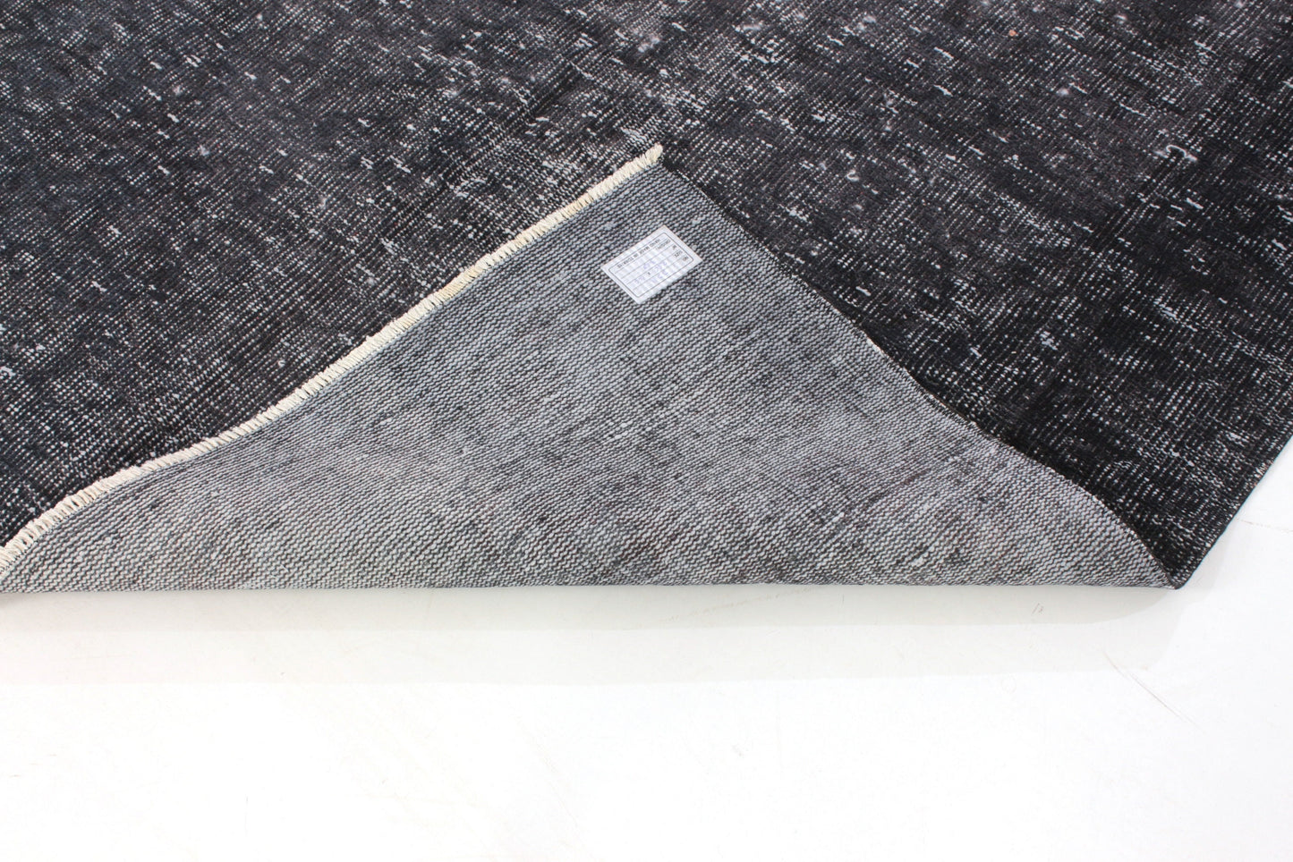 Black Worn Area Vintage Rug, Turkish Oushak Rug, Distressed Rug, Mid-Century Rug, Overdyed Rug, Black Carpet Rug 5x9, 3311