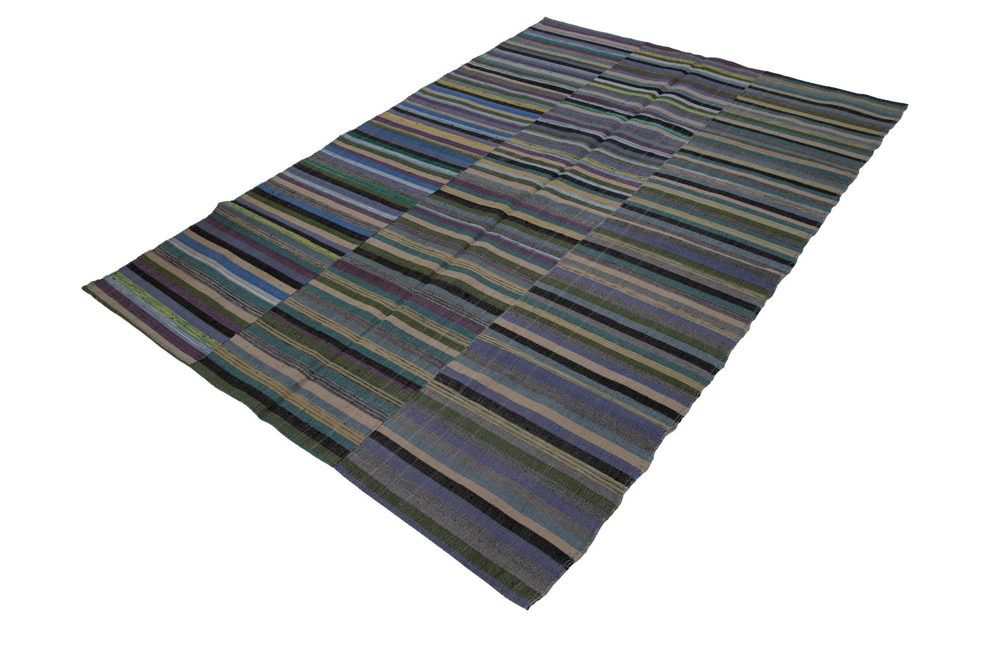 Boho Striped Kilim rug, Area Bohemian rug, Vintage kilim, Eclectic rug, 6x8 Kilim rug, Bedroom rug, Nursery Rug, Kid room rug, 103