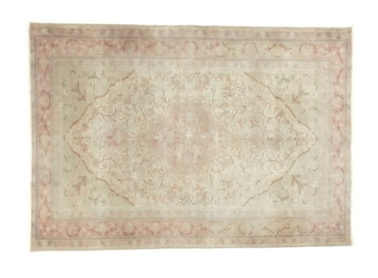 Muted Anatolia Oushak Rug, Small Vintage Carpet Rug, Handmade Wool Turkish rug 3x4, Bedroom rug, Turkish Carpet, Pastel Turkish Rug, 9044