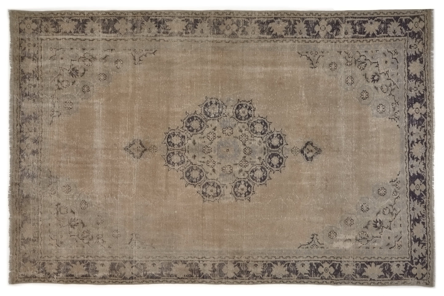 Turkish Oushak Vintage Rug, Area Rug 7x11, Handmade rug, Carpet rug, Wool Large Rug, Neutral rug, One of a kind, Living room rug, 9009
