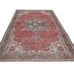 Oushak Rug, Anatolia Rug, Faded rug, Red rug, Turkish rug, Carpet rug, Area rug 7x11, Handmade rug,Turkey rug,Bohemian rug,Red,Blue,rug,8808