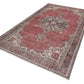 Oushak Rug, Anatolia Rug, Faded rug, Red rug, Turkish rug, Carpet rug, Area rug 7x11, Handmade rug,Turkey rug,Bohemian rug,Red,Blue,rug,8808