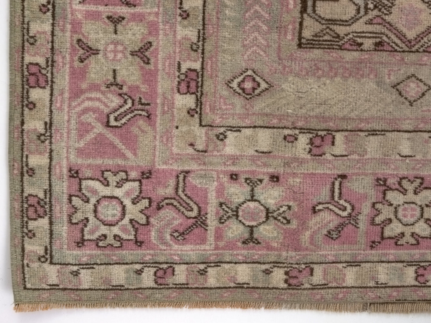 Turkish Rug Neutral 7x11, Vintage Oushak Rug, Large Area Rug, Handmade Wool Carpet rug, Anatolia Faded Rug, One of a kind rug, Home Rug,8961