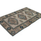 Turkish Oushak Rug, Vintage Turkish Rug, Small Area Rug, Handmade Carpet rug, Bedroom rug, Geometric Wool Rug Made in Turkey, 8928