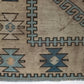 Turkish Oushak Rug, Vintage Turkish Rug, Small Area Rug, Handmade Carpet rug, Bedroom rug, Geometric Wool Rug Made in Turkey, 8928