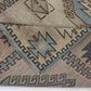 Turkish Oushak Rug, Vintage Turkish Rug, Small Area Rug, Handmade Carpet rug, Bedroom rug, Geometric Wool Rug Made in Turkey, 8928