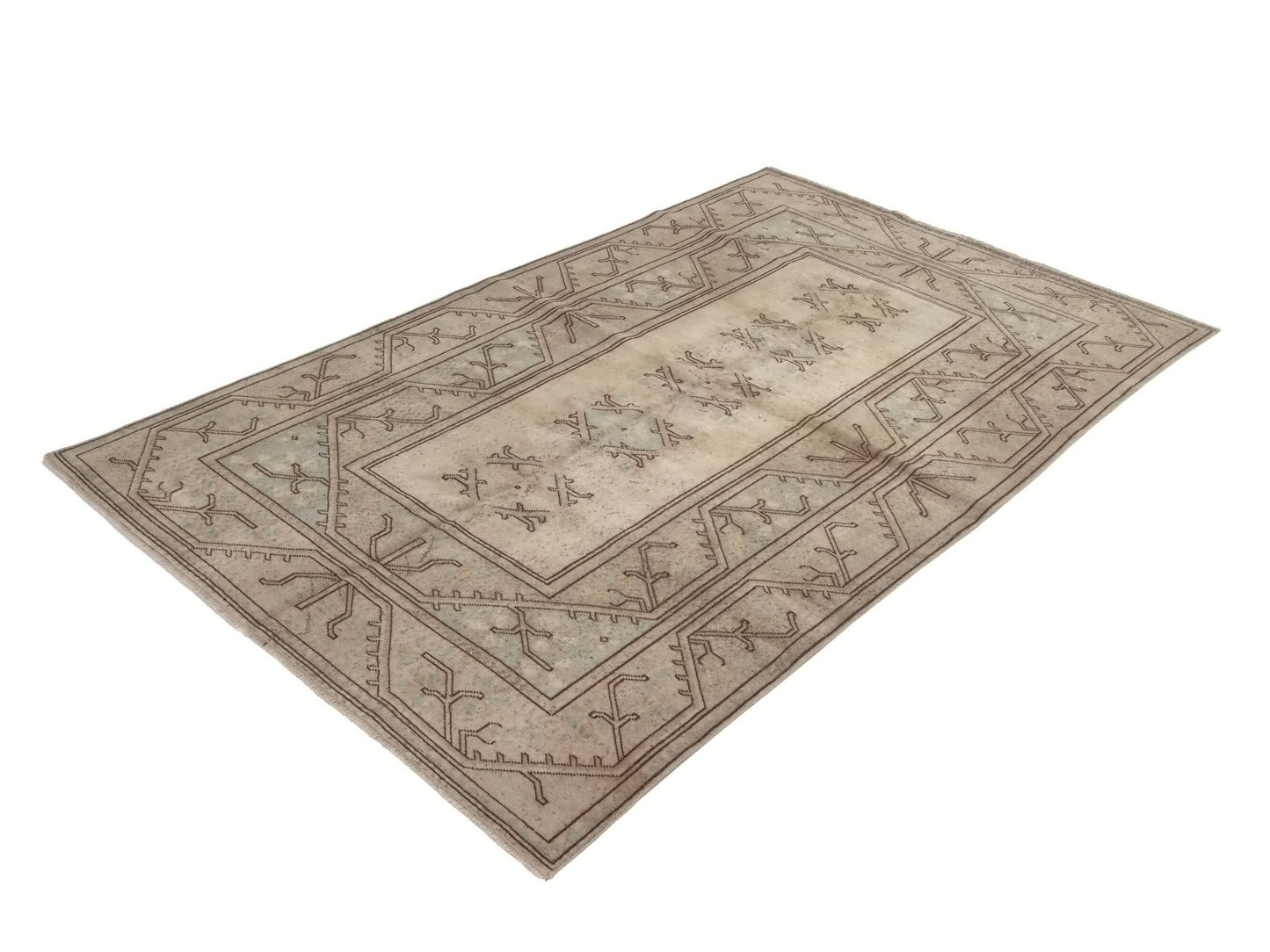 Neutral Oushak Rug, Turkish Rug Area, Vintage Rug Beige, 5x8 Rug, Handmade Anatolia Rug, Carpet rug, Muted Beige Faded Turkish Rug, 8873