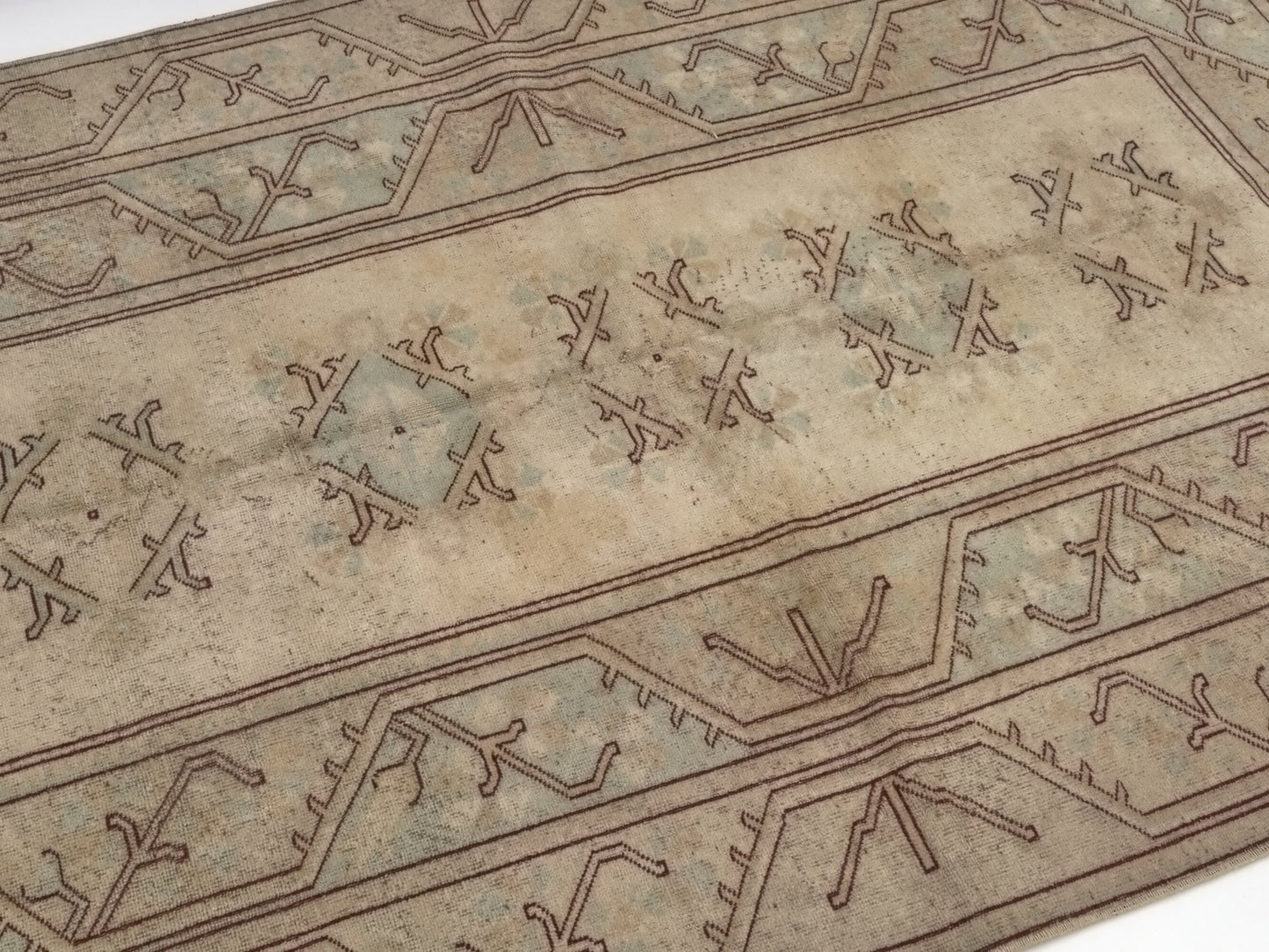 Neutral Oushak Rug, Turkish Rug Area, Vintage Rug Beige, 5x8 Rug, Handmade Anatolia Rug, Carpet rug, Muted Beige Faded Turkish Rug, 8873