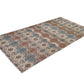 Bohemian Art Deco Oushak Rug, Checked Vintage Carpet Rug, 4x8 Rug, TURKİSH RUG, Handmade Area Rug, Entryway rug, Turkey rug, 8871