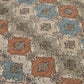 Bohemian Art Deco Oushak Rug, Checked Vintage Carpet Rug, 4x8 Rug, TURKİSH RUG, Handmade Area Rug, Entryway rug, Turkey rug, 8871