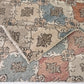 Bohemian Art Deco Oushak Rug, Checked Vintage Carpet Rug, 4x8 Rug, TURKİSH RUG, Handmade Area Rug, Entryway rug, Turkey rug, 8871