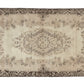 Turkish Vintage Carpet Rug, Handmade Oushak Rug, Beige Brown Area 4x7 Rug, Bedroom rug, Ethnic Rug, Unique Anatolia rug, Turkey rug,8806