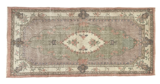Retro Turkish rug, Oushak Anatolia rug, Vintage Rug 4x8, Coastal decor, Bedroom rug, Area rug, Carpet rug, Wool rug, Vintage Carpet,8790