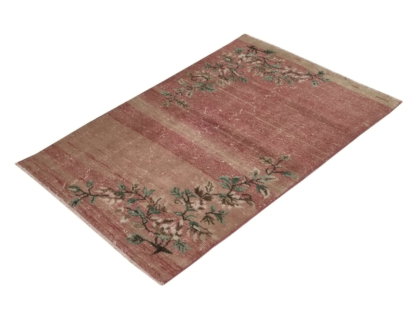 3x5 Pink Small Turkish Carpet Rug, Handmade Vintage Turkish Rug, Pink Oushak Rug, Floral rug, Kid room rug, Carpet rug, Nursery rug, 8774