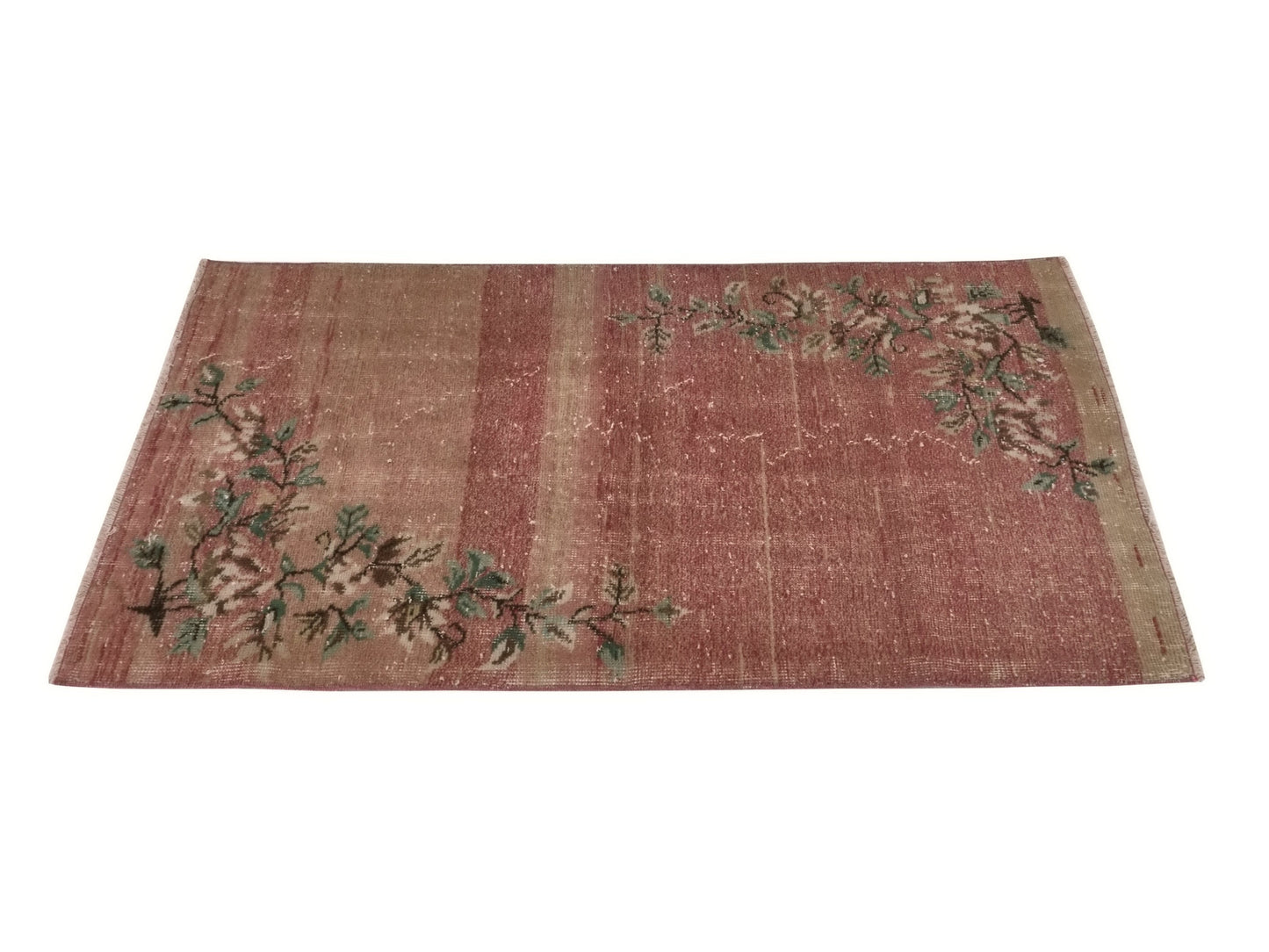 3x5 Pink Small Turkish Carpet Rug, Handmade Vintage Turkish Rug, Pink Oushak Rug, Floral rug, Kid room rug, Carpet rug, Nursery rug, 8774