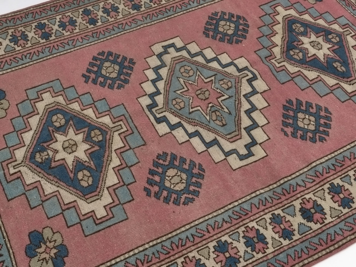 Boho Oushak Rug, Turkish Vintage Rug, Handmade rug, Area rug 5x8, Eclectic decor, Living room rug, Bedroom rug, Geometric rug,8763