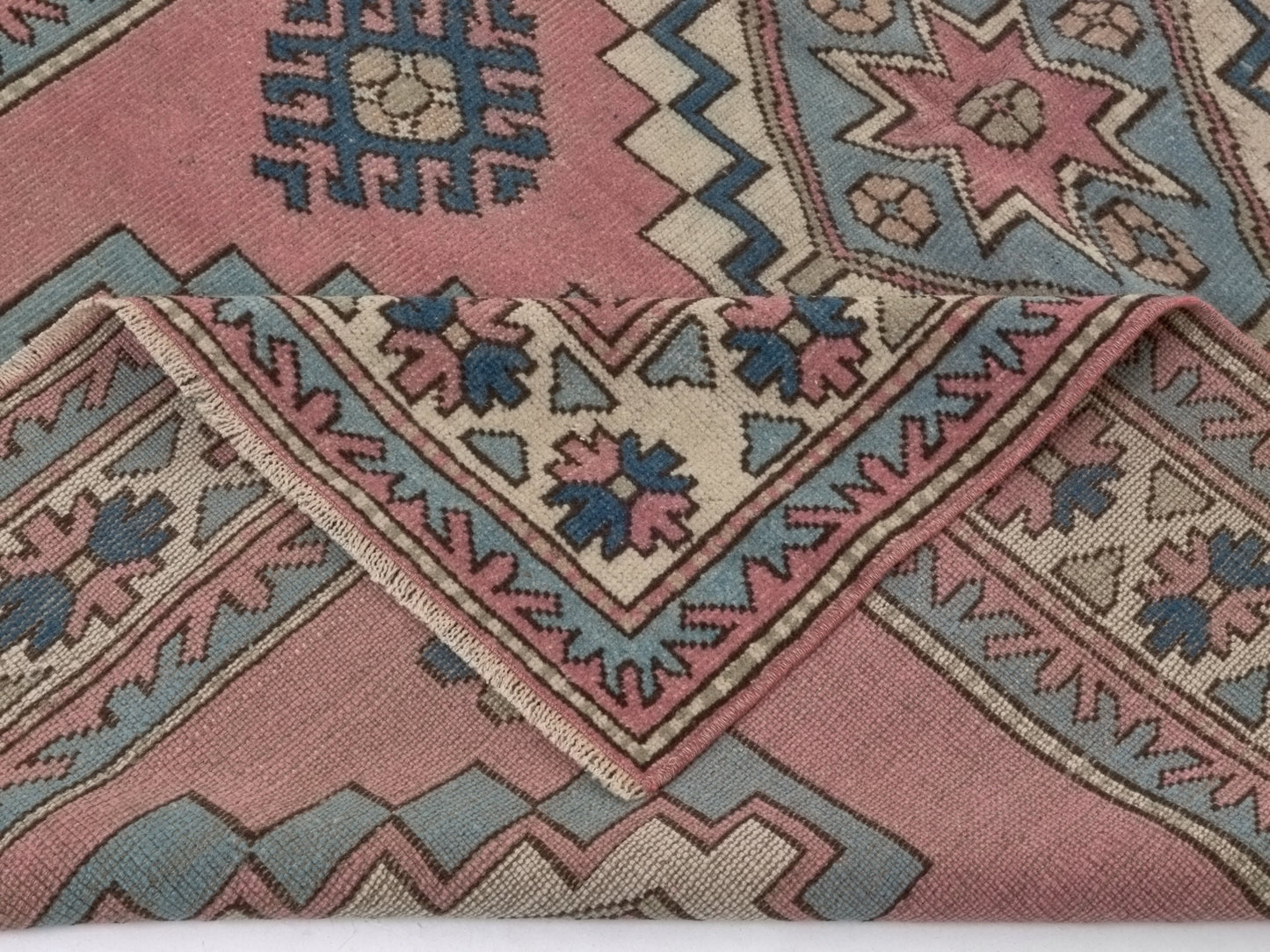 Boho Oushak Rug, Turkish Vintage Rug, Handmade rug, Area rug 5x8, Eclectic decor, Living room rug, Bedroom rug, Geometric rug,8763