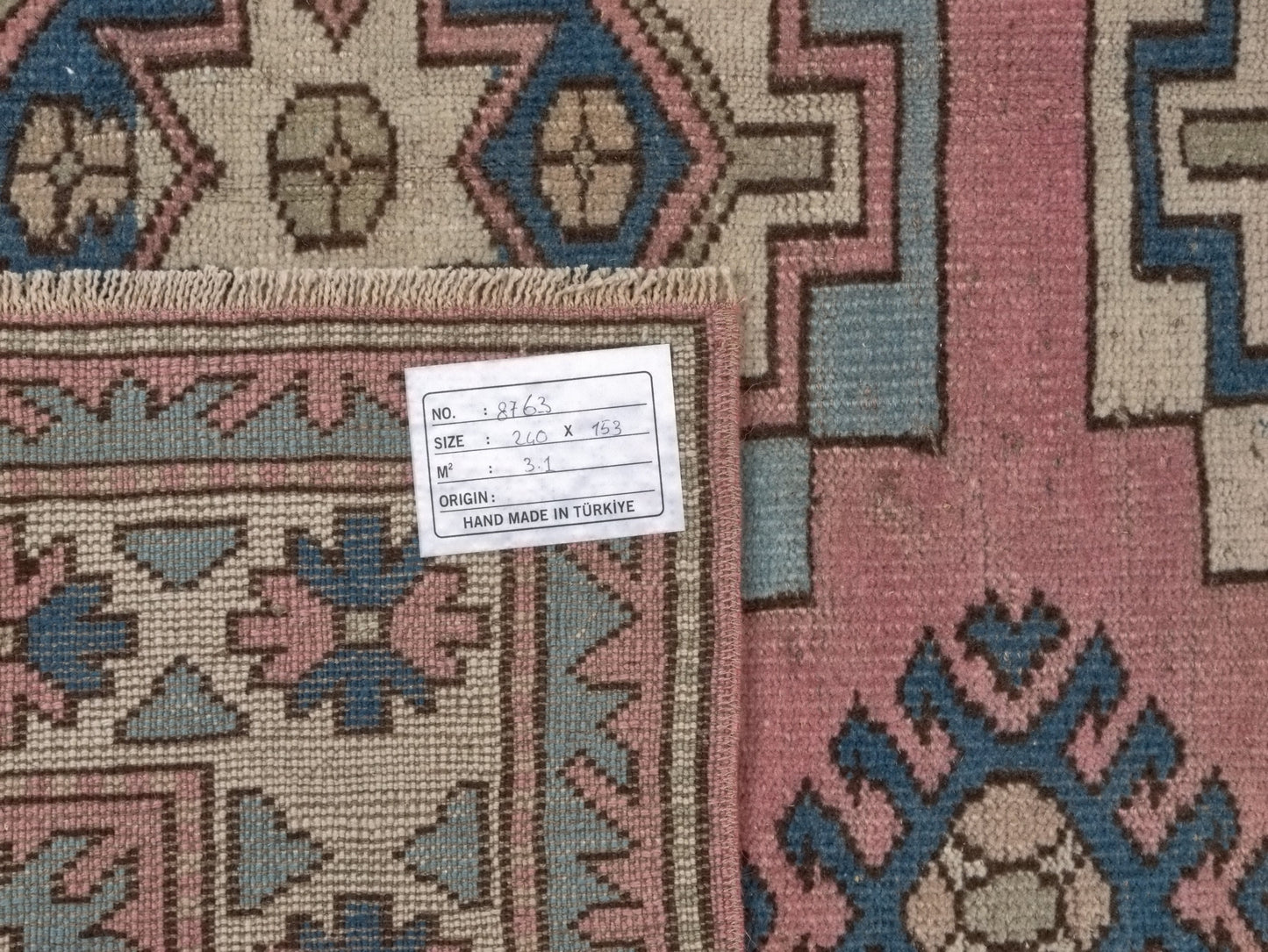 Boho Oushak Rug, Turkish Vintage Rug, Handmade rug, Area rug 5x8, Eclectic decor, Living room rug, Bedroom rug, Geometric rug,8763