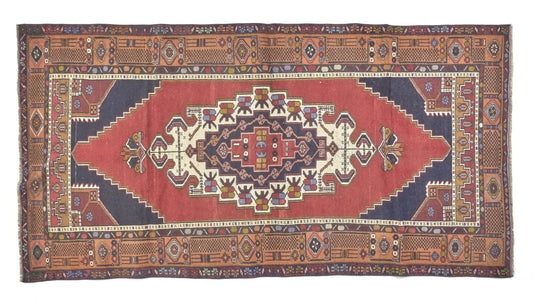 Oriental Oushak Rug, Vintage Turkish Rug, Turkish rug 4x8, Handmade Rug, Shabby chic, Floor rug, Area rug, Carpet rug, Traditional rug, 8652