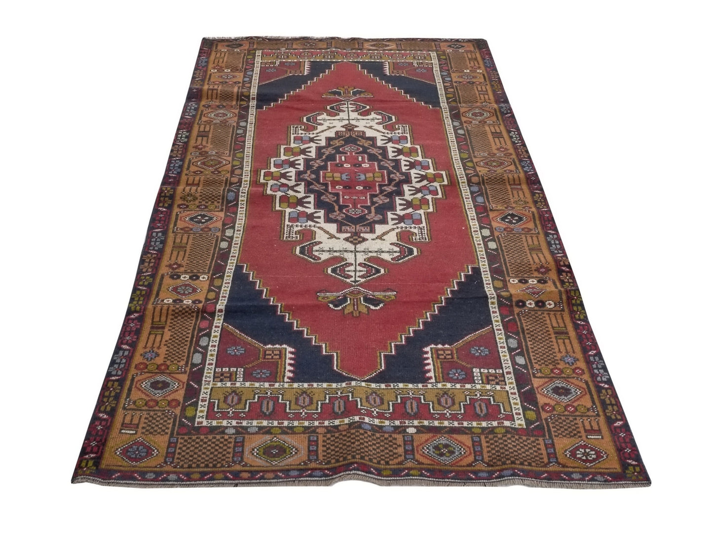 Oriental Oushak Rug, Vintage Turkish Rug, Turkish rug 4x8, Handmade Rug, Shabby chic, Floor rug, Area rug, Carpet rug, Traditional rug, 8652