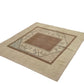 Square Handmade Turkish Rug Beige Vintage Area Rug 6x6 Unique Rare Find Oushak Carpet Rug Rug for Bedroom Made in Turkey 8717