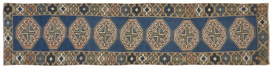Runner Rug 3x9, Turkish Vintage Oushak Runner Rug, Hallway Handmade Carpet Runner, Kitchen rug, Home decor, RUG, Turkey Runner, 8690