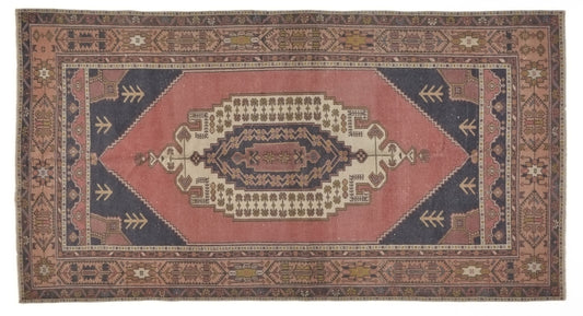 Oriental Oushak Rug, 5x8 Area Rug, Unique Turkish Rug, Primitive Vintage Rug, Handmade rug, Carpet rug, Anatolia rug, Rustic decor, 8684