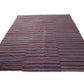 6x9 Vintage Turkish Kilim rug,6.4x8'9 ft,Striped rug,Pale rug,Unique rug,Farmhouse rug,Neutral rug,Area rug 6x9,Living room rug,9699